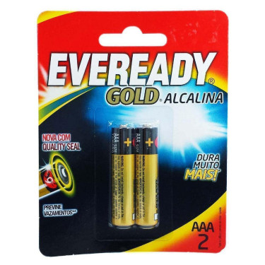 Pilha Gold Aaa Alc.Pal.Eveready 2un