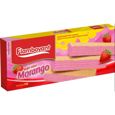 Biscoito Wafer Flamboyant 78g Morango 