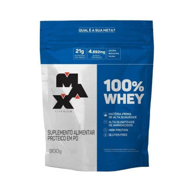 Whey 100% Refil Cookies Cream Max Titanium 900g
