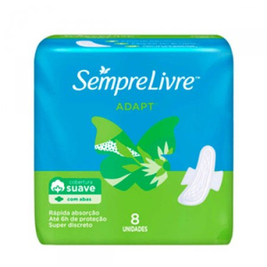 Absorvente Sempre Livre Especial Adapt Suave Com Abas 8Unid