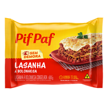 Macarrão Lasanha Pif Paf 600G Bolonhesa