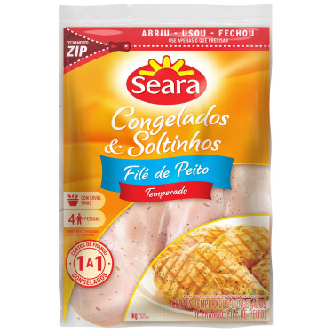 Filé De Peito De Frango Seara Temperado 1Kg