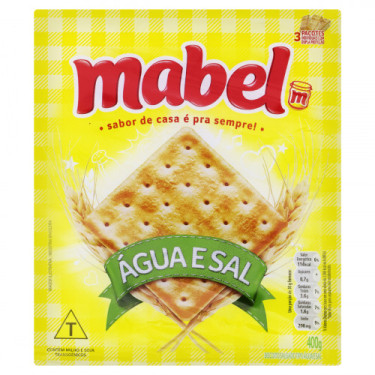 Biscoito Mabel 400G Agua Sal