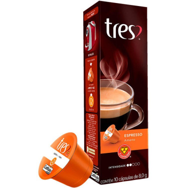 Cápsula Café 3 Corações Expresso Ameno 10x8g Unidade