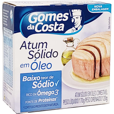 Atum Gomes Costa 120G Solido Baixo Sodio ao Oleo