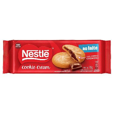 Biscoito Cookies Nestle Recheado ao Leite 78g