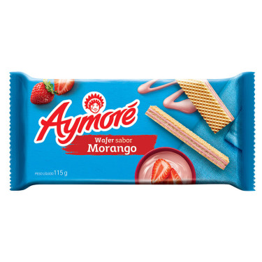Biscoito Aymore Wafer 105G Morango