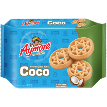 Biscoito Aymore Amanteigado 330G Coco
