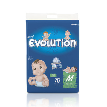 Fralda Descartável Jumbo M Evolution 70unid