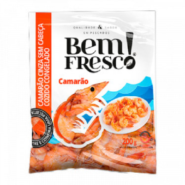 Camarao Cinza S/Casca Bem Fresco 200g