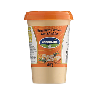 Requeijão Coopatos 200G Cremoso Cheedar