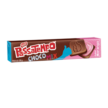Biscoito Nestlé Passatempo 130G Recheado Choco Morango