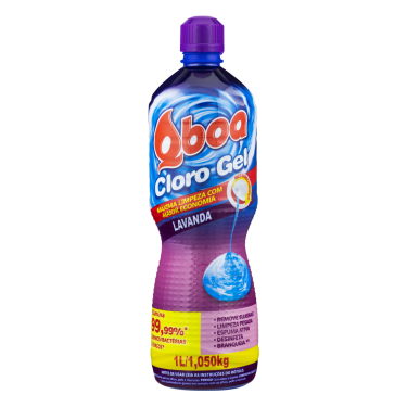 Limpador Cloro Gel  Lavanda Qboa 1l
