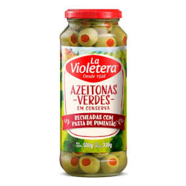 Azeitona La Violetera Recheda com Pimenta 330G 