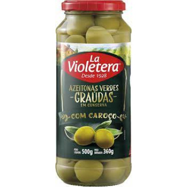 Azeitona La Violetera Verde Premium 360g