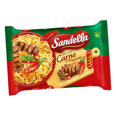 Macarrão Instantâneo Sandella 85g Carne Pimenta