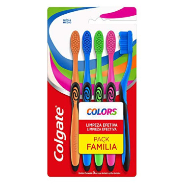 Escova Dental Colgate Colors Fam.Pack 5x1