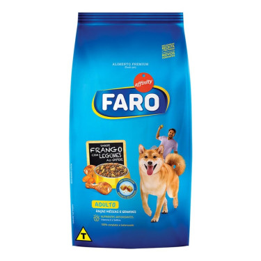 Ração Faro 1Kg Adulto raças Medias Frango Legumes 