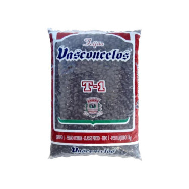 Feijao Vasconcelos 1kg Preto 