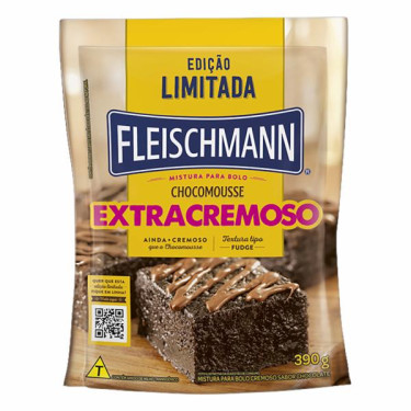 Mistura Bolo Chocomousse Extracre Fleischmann 390g