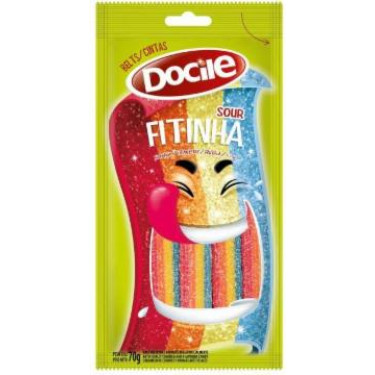 Bala Fitinha Color Morango Citrico Docile 70g