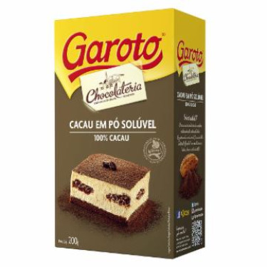 Chocolate em Po Garoto 100% Cacau