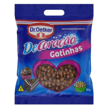 Confeito Oeteker Chocolate Gotinhas 80G
