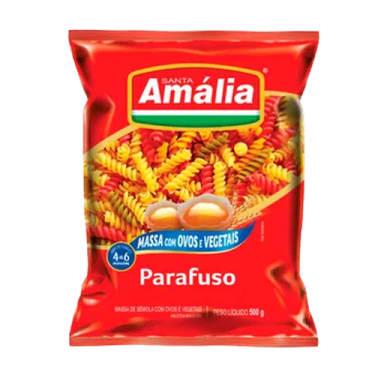 Macarrao Santa Amália com Ovos 500g Tricolor Parafuso