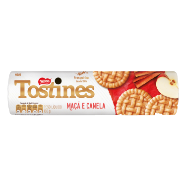 Biscoito Tostines 160g Maça Canela