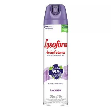 Desinfetante Lysoform 360ml Spray Lavanda