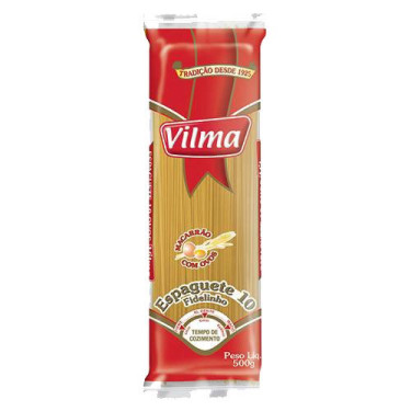 Macarrão Vilma Com Ovos 500G Espaguete 10