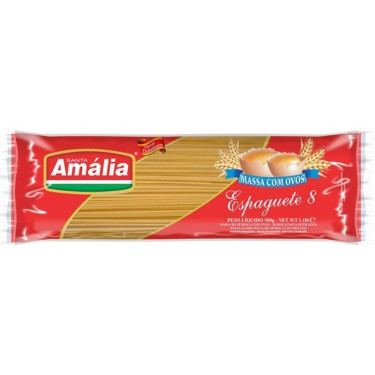 Macarrão Santa Amália 500G Com Ovos Espaguete 8