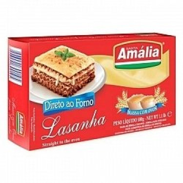 Macarrão Santa Amália 500G Com Ovos Lasanha Direto Forno