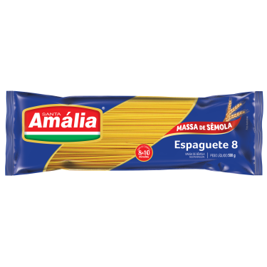 Macarrão Santa Amália 500G Sêmola Espaguete 8