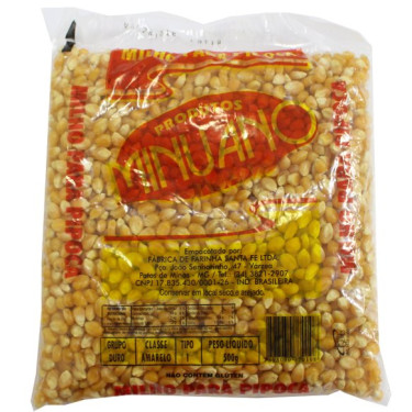 Milho Pipoca Minuano 500G