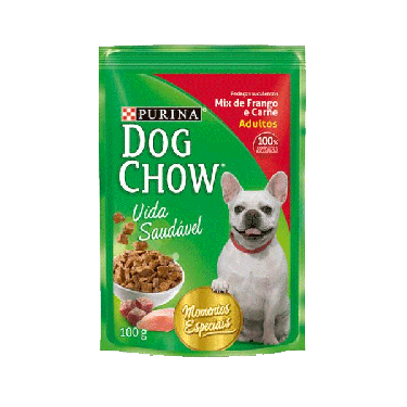 Ração Dog Chow 100G Sache Mix Frango Carne 