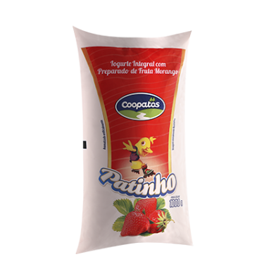Iogurte Coopatos Patinho 1L Morango