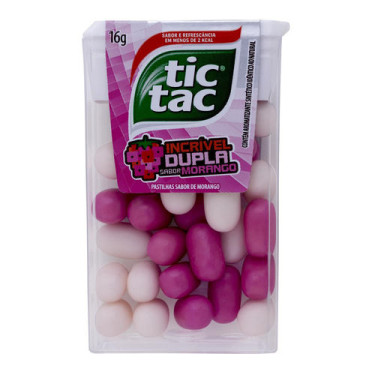 Bala Tic Tac 16G Morango Duplo