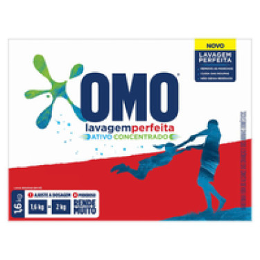 Sabão Omo Pó 1,6Kg Lavagem Perfeita