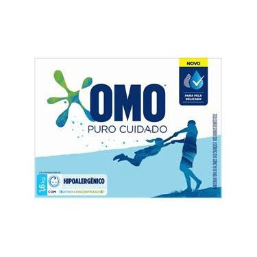 Sabão Omo Pó 1,6Kg Puro Cuidado Hipoalêrgico 