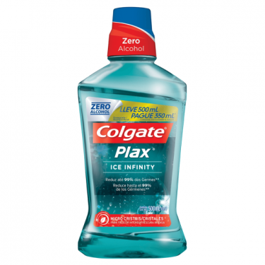 Enxaguante Bucal Colgate Plax Lev500Pag350ML Ice Infinity