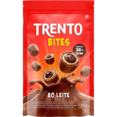 Biscoito Wafer Bites Ao Leite Trento 120g