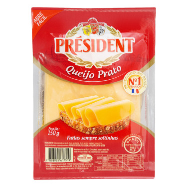 Queijo Prato President 150g Fatiado