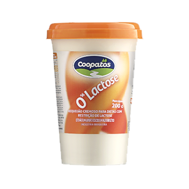 Requeijao Cremoso Coopatos 200g Zero Lactose