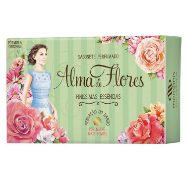 Sabonete Alma Flores 130g Finíssima essência Alma 