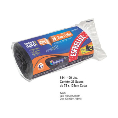 Saco Para Lixo Santa Maria Rolo 100L 844