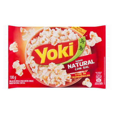Pipoca Microondas Yoki 100G Natural com Sal