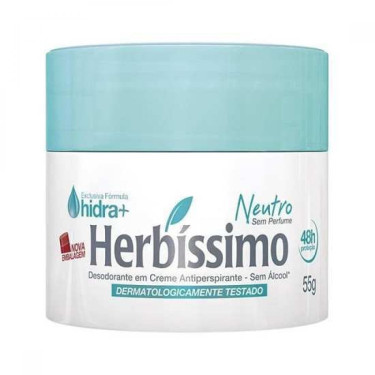 Desodorante Herbíssimo Cremoso Sem Perfume 55g
