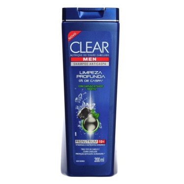 Shampoo Clear 200Ml Men Limpeza Profunda