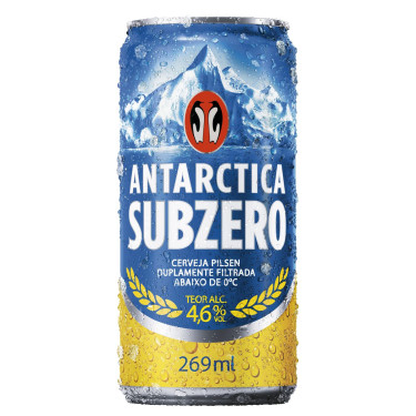 Cerveja Antarctica Sub Zero, Pilsen, 269ml, Lata